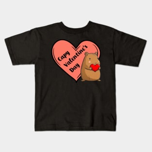Capybara Love Capy Valentine's Day For Capybara Lovers Kids T-Shirt